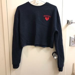 Cropped blue sweater from Topshop.